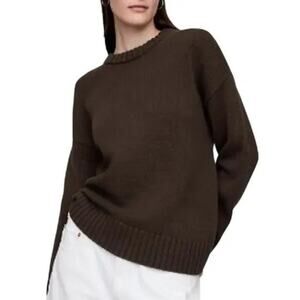 Gap 100% Cotton Oversized Boyfriend Sweater -S Terra Brown